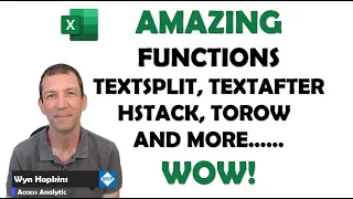 Wow Amazing Excel TEXTSPLIT HSTACK TOROW and more new text and array functions