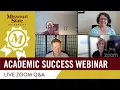 Academic Success Webinar First Year Experience and Academic Support at MSU