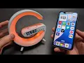 How to Charge Phone on Smart Light Sound Machine G63 Bluetooth Speaker with Wireless Charger
