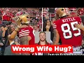 George Kittle Hugs Teammate s Wife After Failing To Find His Own Wife
