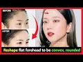 How to Reshape flat forehead to be convex rounded Fix flat face to the oval face naturally