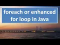 foreach loop in JAVA