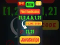 Find Duplicates in an Array with 1 Line JavaScript Program