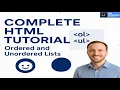 HTML Complete Tutorial - Ordered and unorderdered list