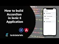 Create a simple Accordion in Ionic 6 Angular ionictutorials