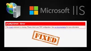 Windows Server IIS phpMyAdmin - Error