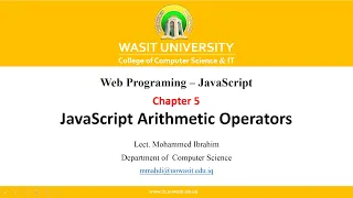 8 JavaScript Arithmetic Operators