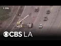 Part of 210 Freeway closed in San Fernando Valley due to fiery multi-vehicle crash