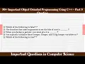 MCQ Questions Object Oriented Programming Using C - Part 5 with Answers