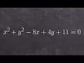 Find the center and radius of a circle by completing the square