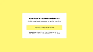 Random Number Generator - JavaScript Project For Beginners