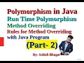 Polymorphism In Java Method Overriding with its Rule with Program Part 2 Java Tutorial