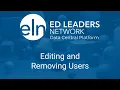 ELN Data Central Editing and Removing Users