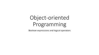 Boolean expressions and logical operators in Java