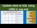 Update data to SQL using LINQ in asp net crud part 4