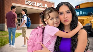 MI HIJA DE 3 AÑOS LLORÓ EN SU PRIMER DÍA DE CLASES! *Nueva Escuela*💔🏫