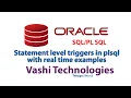 Statement level triggers in plsql with realtime examples