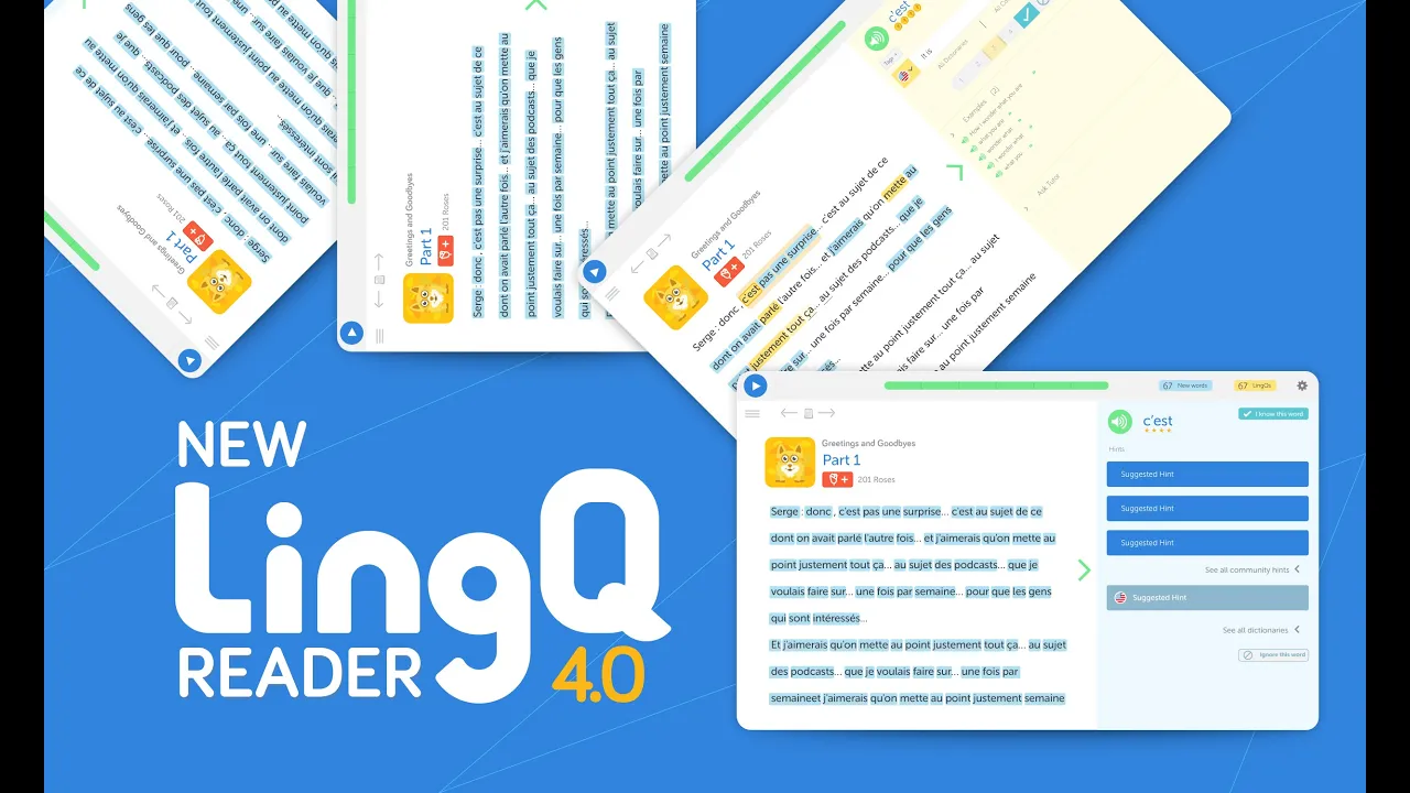 Lesson Page Tutorial and review of the new LingQ reader.