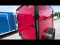 Xtreme red 6x12 TA with Polycor Exterior Blackout Trim Package AND upper interior cabinets