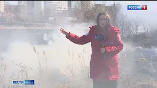 В Омской области сразу в нескольких районах произошли крупные пожары