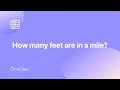 how many feet in a mile