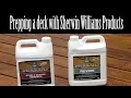 Prepping A Deck With Sherwin Williams