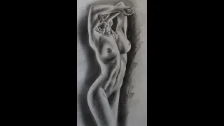 Female Nude Drawing/ Nude Art/ Nude Speed Paint/ Nude Speed Drawing #femaleFigure #Shorts