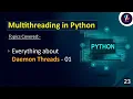 What is Daemon Thread in Python Multithreading in Python Python Tutorial in Hindi