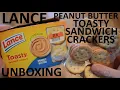 Unboxing Lance Peanut Butter Toasty Sandwich Crackers 6 Packs