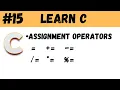 C Language tutorial for Beginners - assignment operators