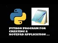 Creating A Notepad App Using Python in Visual Studio Code