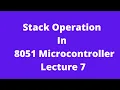 Stack Operation in 8051