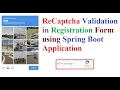 Google ReCaptcha Validation using Spring Boot Application