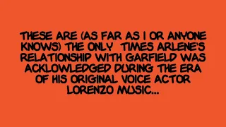 The only times Garfield x Arlene was in the Lorenzo Music era of animated Garfield