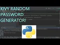 Simple Password Generator With Python Kivy