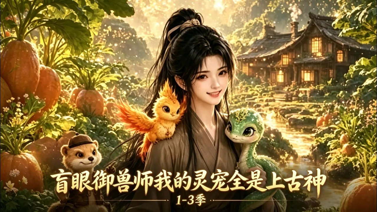 AI漫劇 盲眼御兽师我的灵宠全是上古神 1-3季 高清4K画质