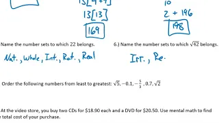 Algebra 1 Midterm Review Expressions and Equations