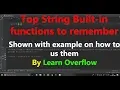 Important String Functions in Python BUILT-IN functions Working with textual data LearnOverflow
