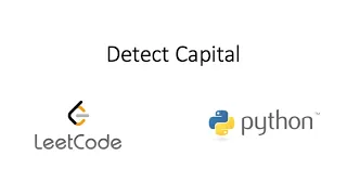 Leetcode - Detect Capital Python