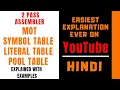 Data Structures In Pass 1 ll 2-PASS Assembler ll Explained with Examples in Hindi