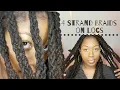 4 Strand Braids on Locs Loc Styles Natural Hair