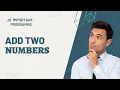 Simple Number Addition A JavaScript Program JavaScript Program to Add Two Numbers
