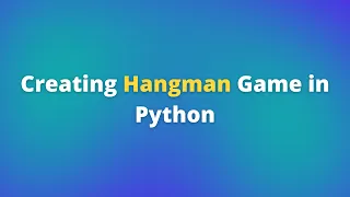 Hangman Game in Python with source code Python Project with source code No Talking