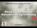 Knapsack Problem Dynamic Programming - DAA