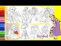 Disney Tangled Coloring Pages - Rapunzel Flynn Rider Pascal Coloring Book COMPILATION