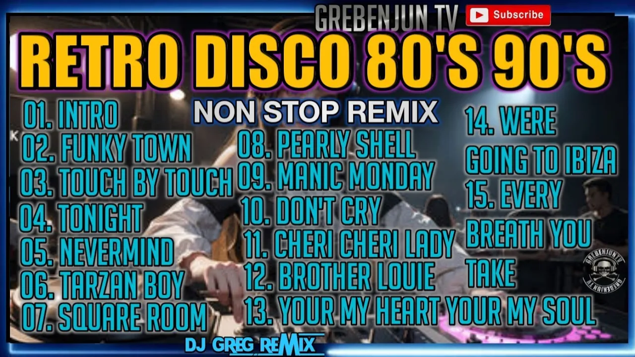 RETRO DISCO 80'S 90'S | Non Stop Remix| DjGregRemix| GREBENJUN TV