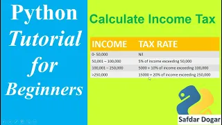 How to Calculate Income Tax using Python Income Tax Calculator using Python Python Tutorial