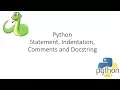 Python Programming - Statements and comments