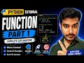 Python Functions Tutorial Part 1 in Hindi Python Course for beginers