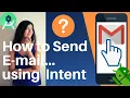 How to build E-mail App using intent in Android Studio Add share button using intent in android